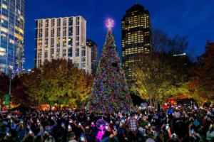 Klyde Warren Park tree lighting